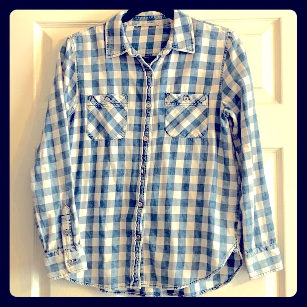 Checkered Soft Denim Shirt